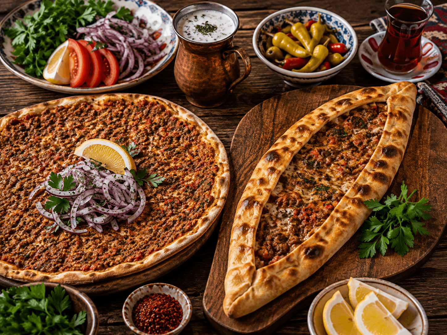 المأكولات التركية — لحم عجين والبيدة