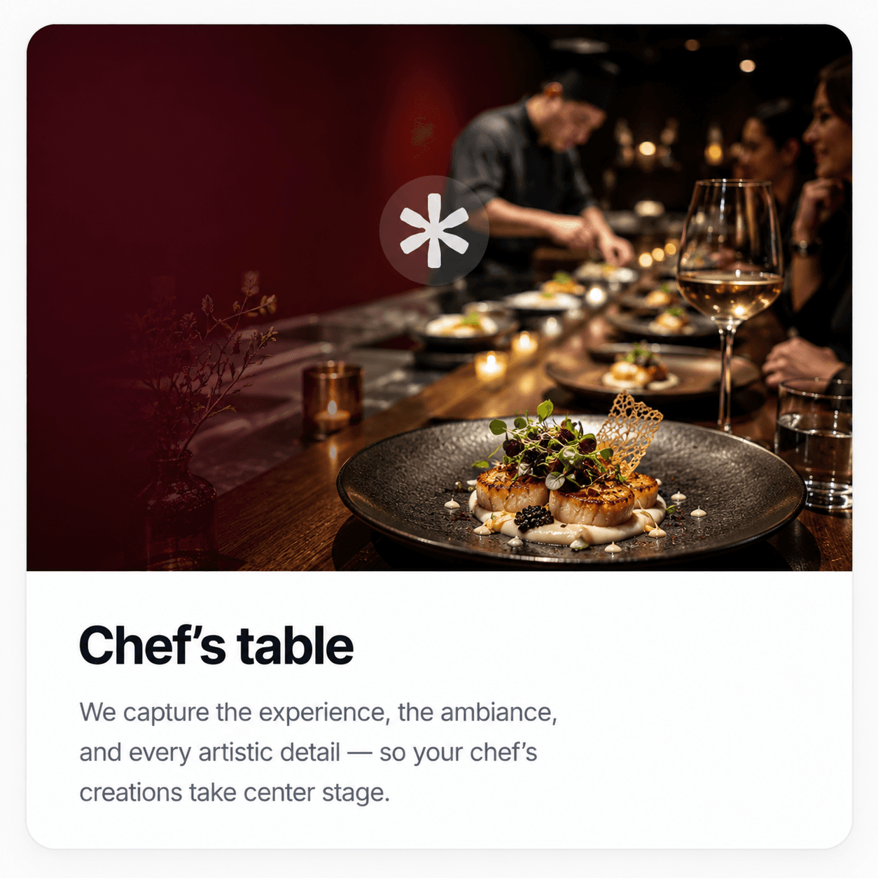 Fine Dining — Chef's table